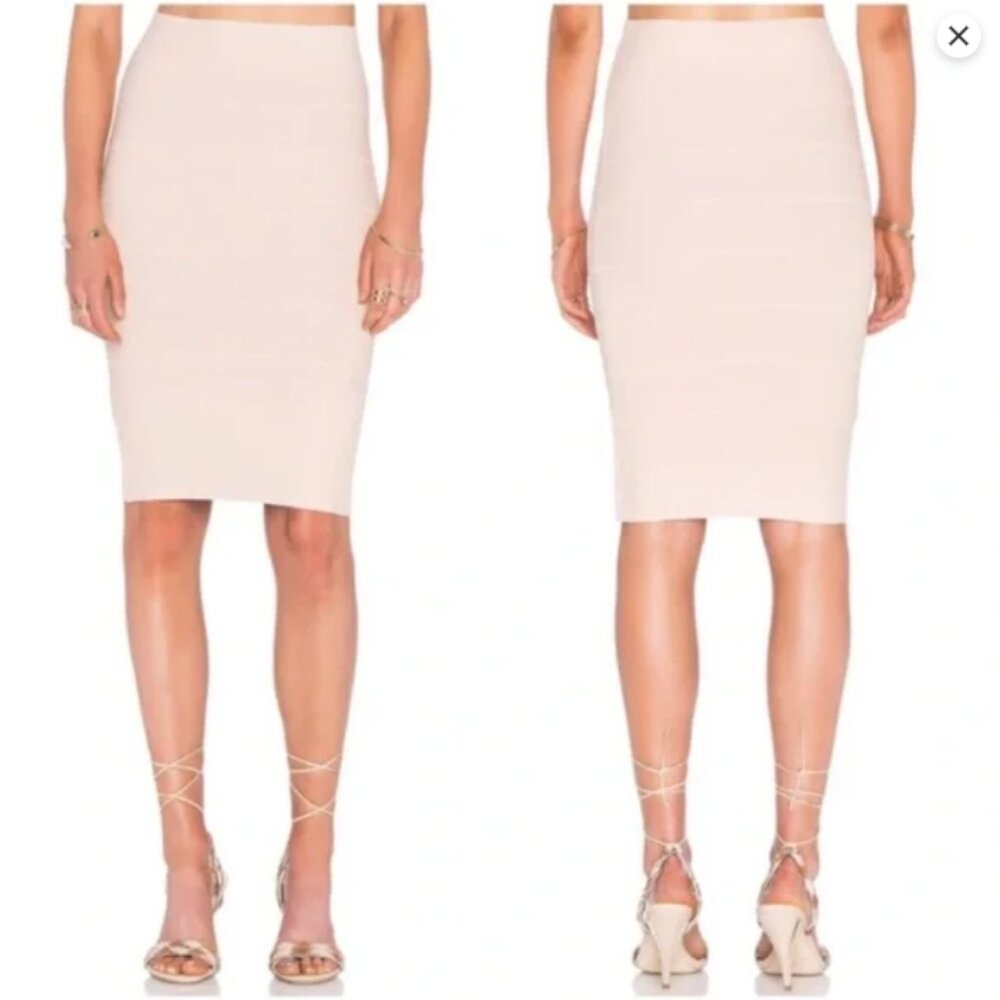 BCBGMaxAzria Alexa Bandage Pencil Skirt Bare Pink Small